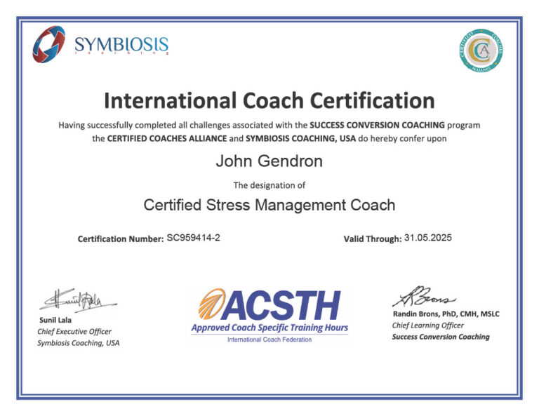 Stress Management Coach Certificate