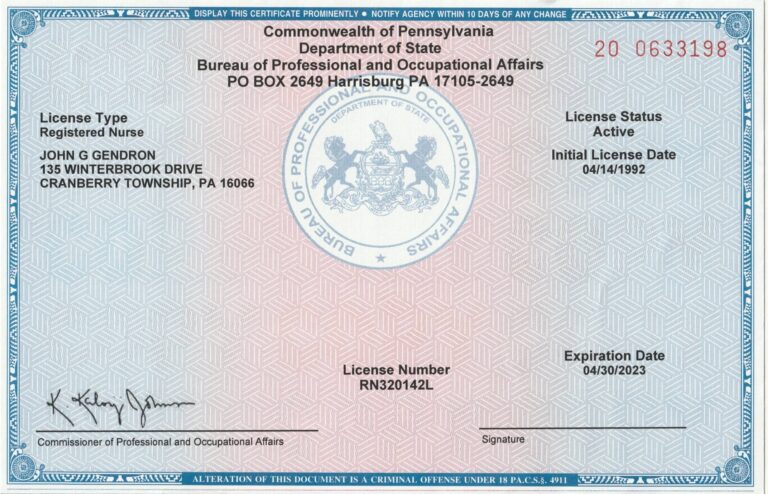Pennsylvania RN License
